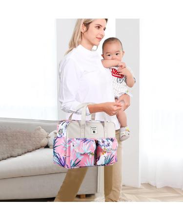SONARIN Large Capacity Waterproof Baby Changing Tote Bag with Shoulder Strap & Changing Mat - Tropical Rainforest Design - Buy Online on GoSupps.com