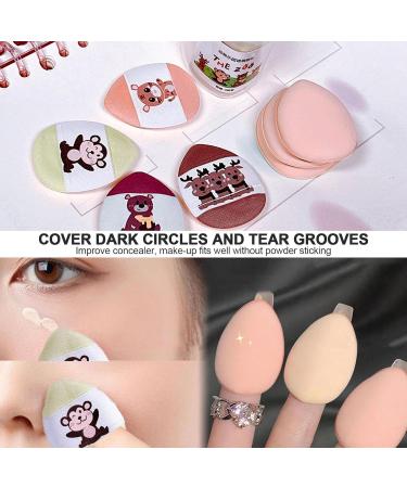 Makeup Powder Puff | Reusable Makeup Puff for Face Water Drop Shape Design Makeup Blender Sponge Thumb Powder Puff for Women - Buy Online on GoSupps.com