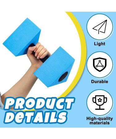 4 Pcs Triangular Aquatic Exercise Dumbbells Set - Blue EVA Foam Water Weights for Pool Exercise - Resistant Water Aerobics Equipment - Buy Online on GoSupps.com