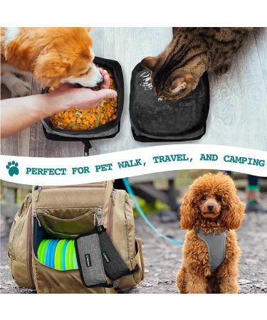 PetAmi Collapsible Dog Bowls 2 Pack - Portable Water & Food Bowl for Pets - Travel, Hiking, Camping - Outdoor Gear Accessories | Gray - Buy Online on GoSupps.com