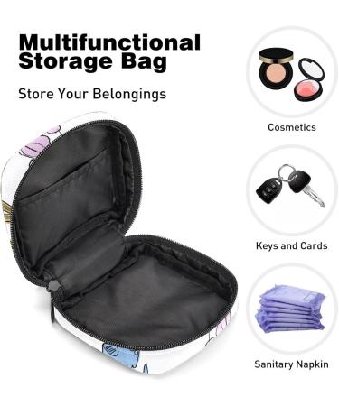Colorful Line Dog Pattern Period Pocket Bag - Feminine Menstrual Cup Holder & Nursing Pad Storage for Women & Teens - Buy Online on GoSupps.com
