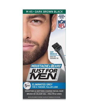 Just for men Just For Men Moustache Beard and Paws Colour Gel - Dark Brown M-45 (Pack of 3)