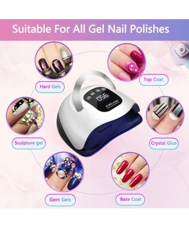 Buy UV LED Nail Lamp 320W - Fast Nail Dryer with 72 LED Beads LCD Touchscreen 4 Timer Settings & Car Sensor - High Temp Protection (Black) - Buy Online on GoSupps.com
