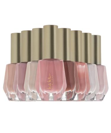 Nicole Miller Nail Polish Collection- 8 Piece Nail Polish Set in Nude Colors
