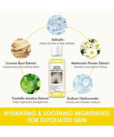 Extra Strength Yellow Peeling Oil | Exfoliating Solution for All Skin Types - Dark Skin Dead Skin Remover (3.87 Fl Oz / 110ML - Buy Online on GoSupps.com
