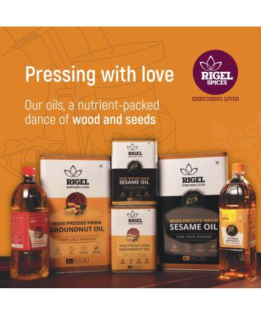 Rigel Spices Cold Pressed Peanut Oil - 1L PET | 100% Natural & Freshly Milled - Buy Online on GoSupps.com