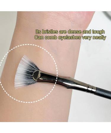 Soft Bristle Makeup Brush | Eyelash Fan Brush | Eye Shadow Brush for Eyelashes Synthetic Bristle Eyelash Brushed Hypoallergenics Eyelash Brushed Long-Handled Eyelashes Brushed - Buy Online on GoSupps.com