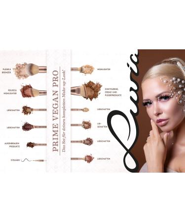 Shop Luvia Vegan Make-Up Brush Set & Contouring Palette Bundle - Perfect for All Skin Types - Buy Online on GoSupps.com