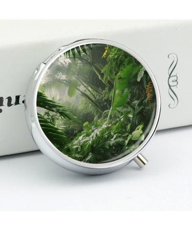 Travel Pill Box - 3 Compartment Tropical Rainforest Organizer | Portable Pill Case for Handbag & Pocket - Buy Online on GoSupps.com