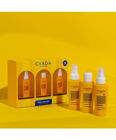  GYADA COSMETICS GYADA COSMETICS SUN & GO BOX Set consisting of shampoo sun oil and SPF10 heat-protective liquid protects against sun chlorine wind and salt with plant proteins 3 x 100 ml - Buy Online on GoSupps.com