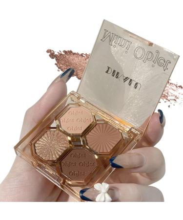 XGZ Eyeshadow Makeup Shimmer Glitter Eye Shadow, Long Lasting Self-Adhesive Eye Shadow, Neutral Cosmetic Eye Shadow, 4 Colors