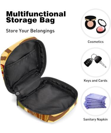 GIAPB Period Bag - Tribal Art Egyptian Style - Sanitary Napkin Storage & Travel Makeup Pouch - Buy Online on GoSupps.com