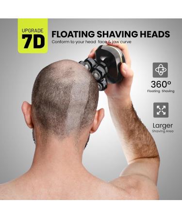 Head Shavers Upgrade 6-in-1 Electric Head Shavers for Bald Men Wet/Dry LED Display Rechargeable 7D Rotary Shaver Grooming Kit with Type-C Charge - Buy Online on GoSupps.com