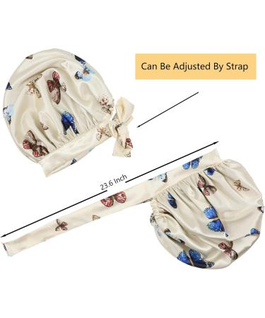 Sengterm Satin Sleeping Cap for Black Women | Double Layer Elastic Bonnet with Silky Band for Long Curly Hair - Buy Online on GoSupps.com