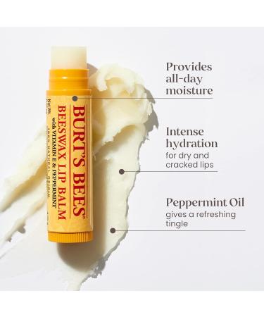 Burt's Bees 100% Natural Nursing Lip Peeling & Moisturizing Lip Balm 2-Pack - Beeswax Nourishing Care - Buy Online on GoSupps.com