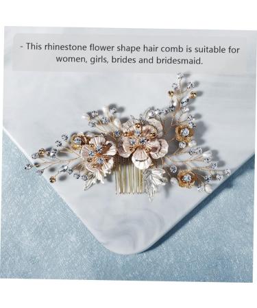 FRCOLOR 1pc Comb Bridesmaid Hair Accessories Hair Accessory for Women Exquisite Hair Accessory Rhinestone Bridal Hair Accessory Tiara Leaf Hair Clips Goody Hair Clips for Women Wedding - Buy Online on GoSupps.com