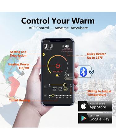 Rechargeable Heated Socks with 3 Heat Settings - Black&Gray-XL | Remote Control Washable Foot Warmers for Winter | 5000mAh Electric Heated Socks for Men Women - Buy Online on GoSupps.com