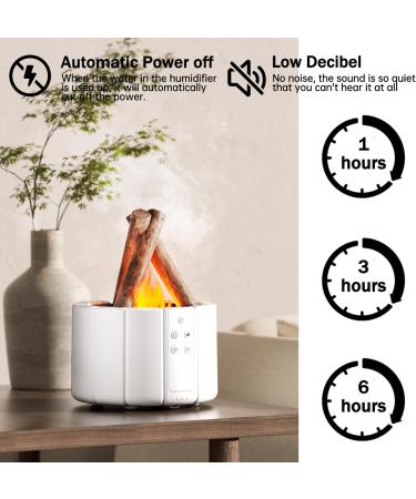 250ml Aroma Diffuser & Humidifier - Campfire Shape Warm & Colorful Lights Timing Options - Ideal for Bedrooms & Home | Essential Oil Fragrance Lamp - Buy Online on GoSupps.com