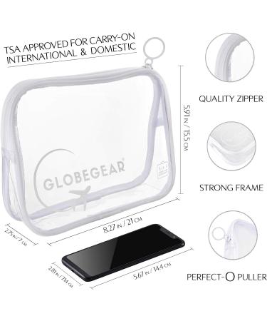 GLOBEGEAR Silicone Travel Bottles & TSA Approved Toiletry Bag Set - Vacation & Cruise Must Haves - Model GG3 - Buy Online on GoSupps.com