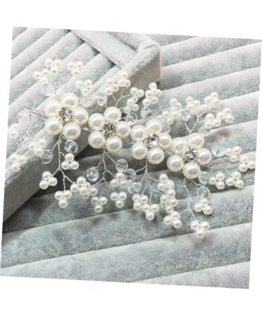 FRCOLOR Wedding Hair Comb Tiara Bridal Hair Comb Crystal Hair Comb Wedding White Soft Chain Bride Bride Comb - Buy Online on GoSupps.com