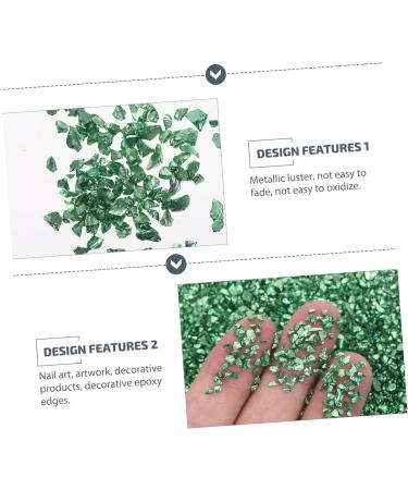 HAKIDZEL 1 Glass Chip Rhinestones for Nails Nail Art Crushed Glass Nail Sequins Ornaments Glass Chips in Bulk Resin Fillers Metal Filler DIY Epoxy Resin Nail Art Charms Nail Stone Irregular 0.5X0.3cm Green - Buy Online on GoSupps.com
