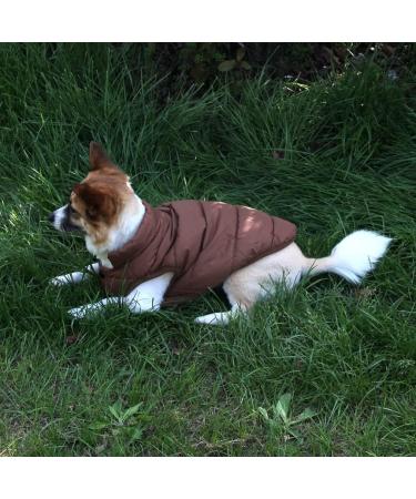 Joydaog 2-Layer Fleece-Lined Dog Jacket | Warm & Windproof Vest for Winter | Extra Soft Brown XXXL/3XL - Buy Online on GoSupps.com
