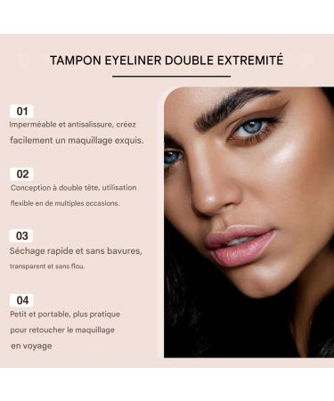 Women's Eye Corner Stamp Winged Makeup Pen with 2 Cosmetic Template Quick-Drying Creamy Gel for Gift - Buy Online on GoSupps.com