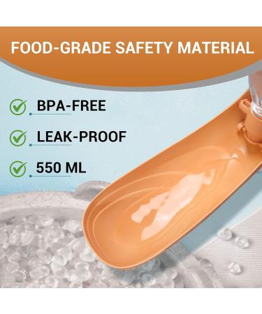 Namsan 550ml Dog Drinking Bottle - Portable Water Bottle for Dogs & Cats | Foldable Travel Bowl for Outdoor Activities - Orange - Buy Online on GoSupps.com