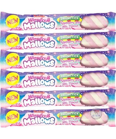 Marvellous Mallows Raspberry And Milk Drumstick Flavour Marshmallow 18g (39 Packs(Full Box)) - Buy Online on GoSupps.com