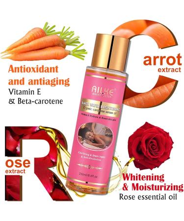 AILKE BOOST LUSTER AILKE Organic Carotene Lightening Serum Oil Daily Body Massage Hydration Oil with Rose Essential Oil Smooth Skin Reduce Dark Spots Fine Lines 250ml Pack of 1 1 copy - Buy Online on GoSupps.com