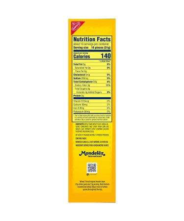 Wheat Thins Original Whole Grain Wheat Crackers Family Size 14 oz - 1 Pack - Buy Online on GoSupps.com
