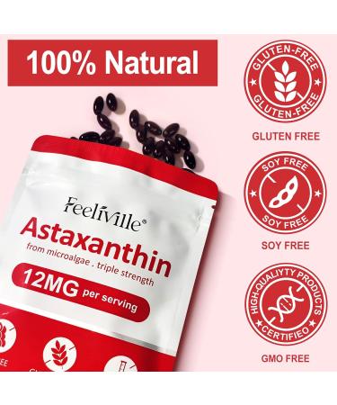 Astaxanthine Astaxanthine 12 mg 120 G lules pour 4 Mois | Compl ment Antioxydant Premium | Source de Microalgues Fra ches | Triple Concentration Faciles Avaler - Buy Online on GoSupps.com