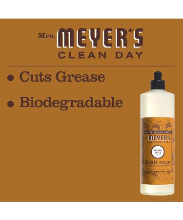 Mrs. Meyer's Acorn Spice Dish Soap - 16 Fl Oz | Eco-Friendly Tough on Grease International Shipping - Buy Online on GoSupps.com