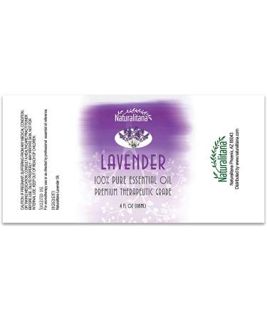 Lavender Essential Oil 4oz - Aromatherapy Oil for Diffuser, Soap, Bath Bombs, Candles and More - Buy Online on GoSupps.com