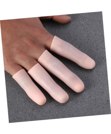 Finger Cots Set - 8 Pcs Finger Tips & Toe Sleeve Covers for Pain Relief - Beige Thin Section - Thumb and Toe Protectors Included - Buy Online on GoSupps.com