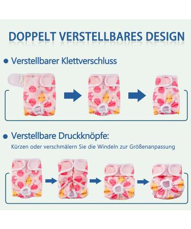 Demigreat High-Suction Dog Diapers for Bitches - 3 Piece Adjustable Bandages in Pink Flower Design | Size L for Comfortable Fit - Buy Online on GoSupps.com