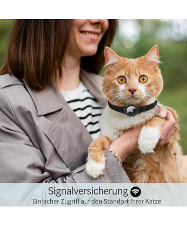 Shop Airtag Cat Collar - Integrated Apple AirTag GPS with Bracket & Bell Tracker | Black for Boys & Girls - International Shipping Available - Buy Online on GoSupps.com