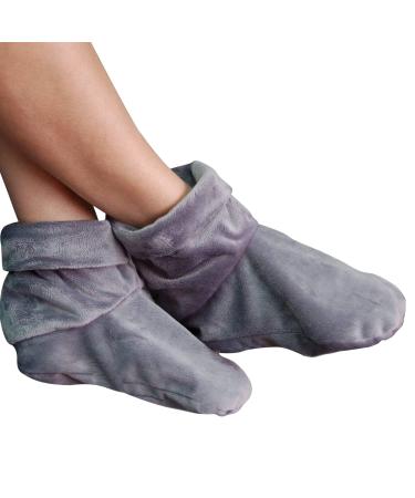 Mars Wellness Heated Microwavable Foot Booties - Microwavable Slippers - Herbal Hot/Cold Deep Penetrating Herbal Aromatherapy Wrap Warmer (Charcoal) - Buy Online on GoSupps.com