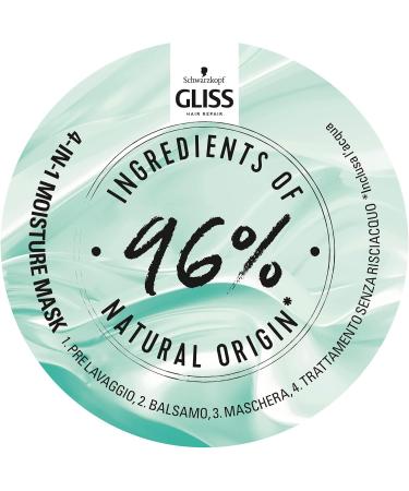 Schwarzkopf Gliss 4-en-1 Masque Prot in au Beurre de Cacao pour Cheveux Normaux 400 ml - Buy Online on GoSupps.com