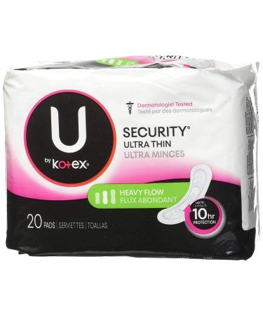 Kotex Security Ultra Thin Pads Long 20 Each Unscented Long Xpress Dri 20 Count (Pack of 1)