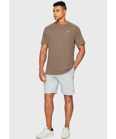 Men's Brown Dry Fit Short Sleeve T-Shirt - 3XL | Lightweight Crewneck Tee for Workout & Casual Wear - Buy Online on GoSupps.com