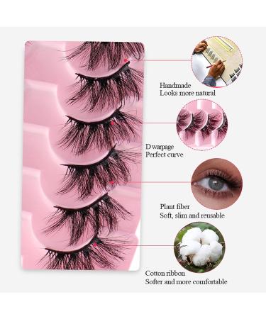 Eyelash Package Trays High Imitation 10 Pairs of Half Eye Eyelashes Grafting Eyelashes Curling Eyelashes Small Eyelash Curler C One Size - Buy Online on GoSupps.com