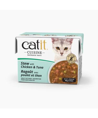 Catit Cuisine Stew with Chicken & Tuna 95 g Cat Food Wet Cat Food Cat Food Wet Nourriture Pour Chat Cat Wet Food Chat Kitten Food Kitten Wet Food Canned Cat Food Nourriture Chat