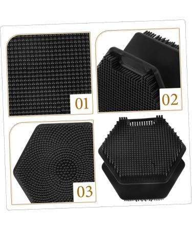 DOITOOL Face Brush Pores Cleaner Oily Skin Face Scrub Scrubber Face Wash Brush Face Cleansing Brush for Blackhead Double Head Cleaning Brush Makeup Brush Beard Brush Washbasin 6.50X6.50X4.00CM Black - Buy Online on GoSupps.com