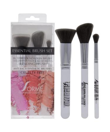 Sorme' Treatment Cosmetics Professional Brush Set C (967 969 971) Soft Fibers Flawless Blending Comfortable Grip Professional Application Crease Blending