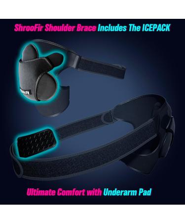 Shoulder Brace for Men & Women - Rotator Cuff Support with Soft Underarm Pad | Pain Relief & Compression Sleeve for Shoulder Injury - Large - Buy Online on GoSupps.com