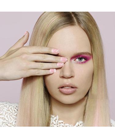 False Nails Tips Square Short Nail Manicure Set | Square Short Cute Press on Nails Full Nails with Love Heart Pattern for Fingernails Cle-ca - Buy Online on GoSupps.com