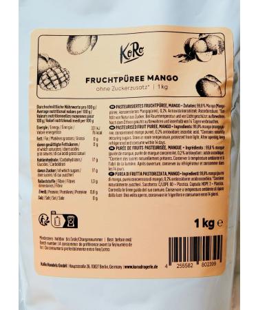 KoRo - Mango puree 1 kg - Buy Online on GoSupps.com
