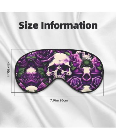 SSIMOO Purple Rose Skull Print Eye Mask - Double-Sided Soft & Light Blocking for Sleep Quality - International Shipping - Buy Online on GoSupps.com
