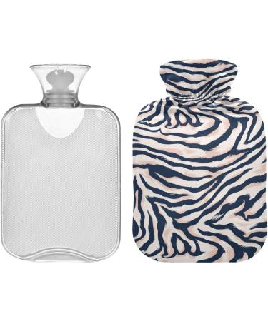 Warbutel 2L Heat Bottle with Plush Cover - Ideal for Winter Sports & Pain Relief (Zebra Pattern) - Buy Online on GoSupps.com